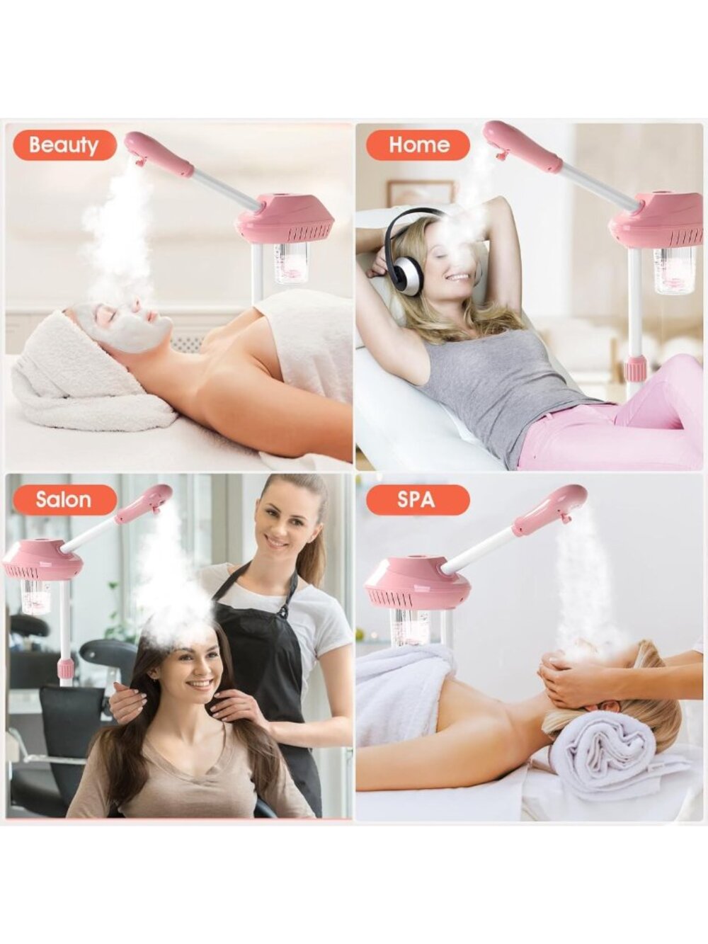 Professional Facial Steamer on Wheels - Portable Spa Device for Glowing Skin - Picture 4 of 7